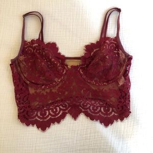 For love and lemons maroon bralette